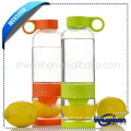 Fashion fancy glass water bottle with silicone
